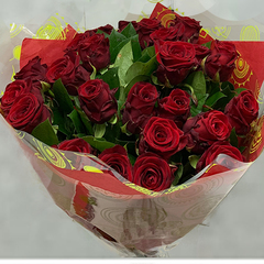 18 Red Rose Handtied Bouquet