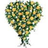 21” Loose Heart in Yellow, White and Green