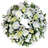 Loose wreath lemon white